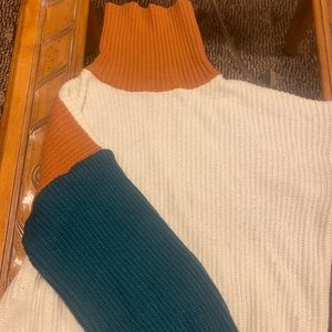 SHEIN Color block sweater